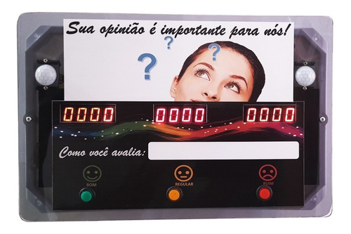 Placa Pesquisa De Satisfação / Qualidade Atendimento Com Voz