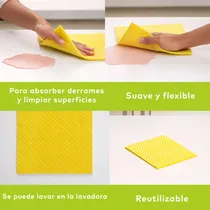 Comprar Pack De 20 Paños Absorbentes Amarillos - Ideal Para Limpieza Color Amarillo
