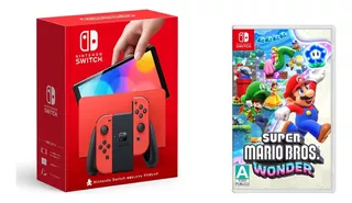 Nintendo Switch Oled64gb Red Edition +juego Mariobros Wonder