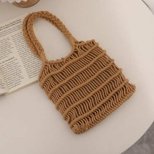 Bolso Tejido De Malla, Bolso De Playa Para Vacaciones, Moda