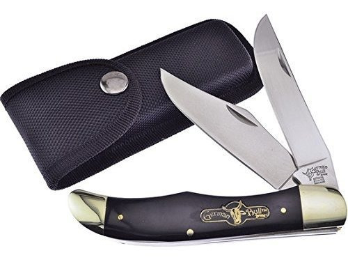 German Bull Gb069bh-brk Cuchillo De Cuerno De Búfalo Plegabl