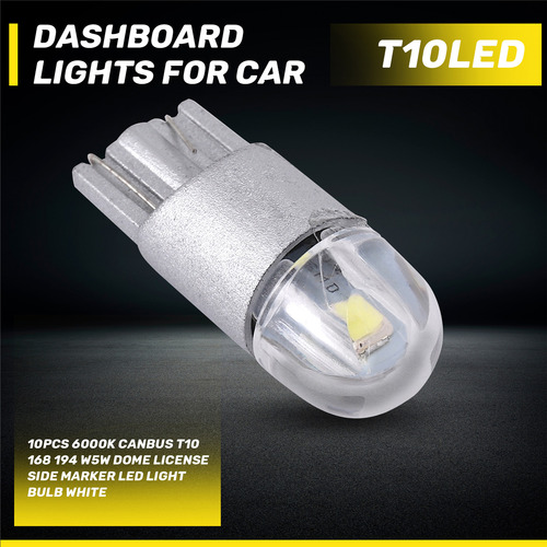 Marcador Lateral De Licença Dome Canbus T10 168 194 W5w De 1