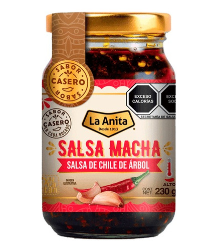 Aji Salsa Macha Chile De Arbol La Anita Lo Mejor De Mexico