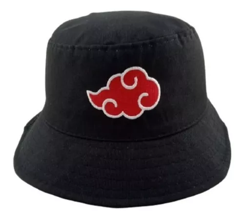 Chapéu Bucket Hat Naruto Akatsuki Nuvem Vermelha - Rosa