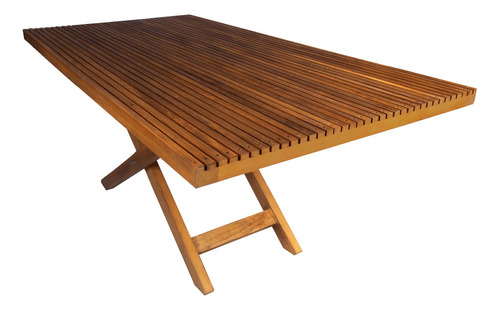 Mesa Plegable De Madera Para Jardin Mod Terraza 180x100