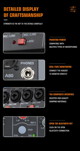 Mezclador Profesional Weymic A60 Para Grabar Dj Stage Karaok