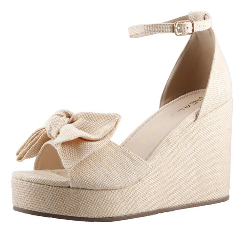 Zapato Abierto Pv819759 Suela Hueca Fresca Yute Mujer