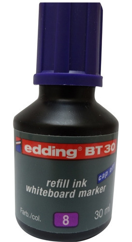 Tinta Edding Bt30 Pizarron Blanco Recargable Por Goteo  30ml Color Violeta