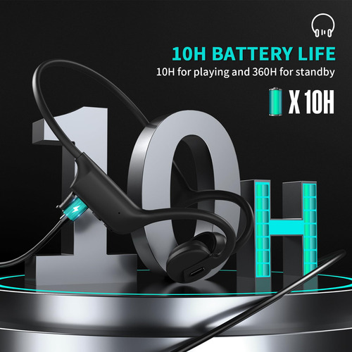 Auriculares De Conducción Ósea Eyancotoi K08 Bluetooth 5.3 N