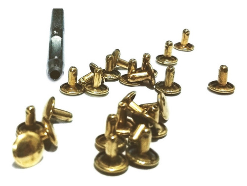 Imagen 1 de 3 de Remaches/broches/tachas 10 10 Tap 300u + Matriz + Sacabocado