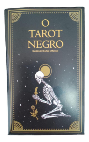 O Tarot Negro Baralho Manual E 22 Cartas