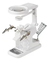 Comprar Lupa Con Luz Led Pinzas Base Para Cautín Reparar Electrónico