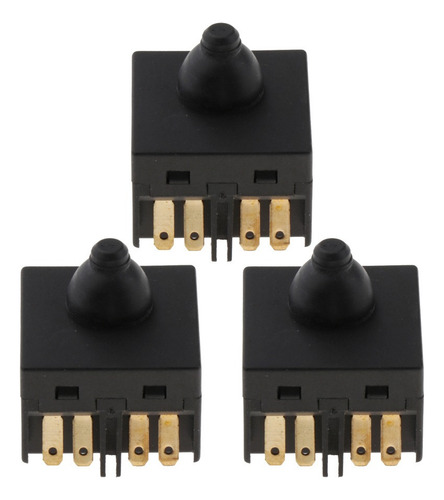 Interruptor De Botón Pulsador De Repuesto 3pcs Para