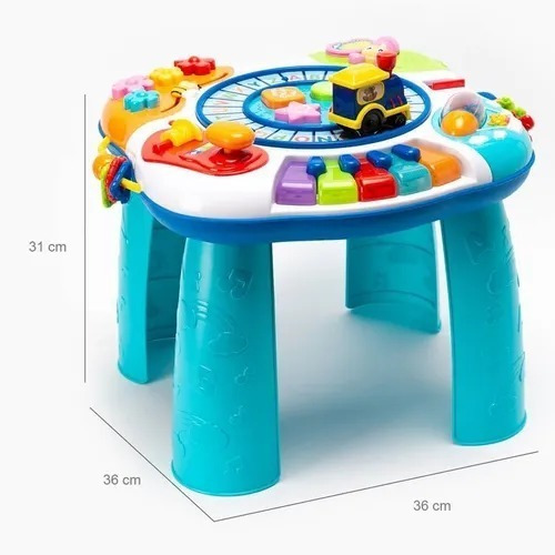 Imagen 3 de 3 de Piano Mesa Y Tren Musical Alfabeto P Niños