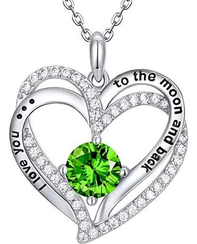 Anna Queen Heart Birthstone Pendant Necklace For Women 18k