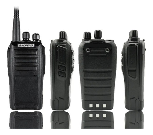 Kit 4 Walkie Talkie Baofeng Uv-6 Banda Dupla 128 Canais Ht Bandas De Freqüência Dual Band Cor Preto