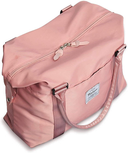 Bolso De Viaje Plegable Impermeable Gran Capacidad - Rosa