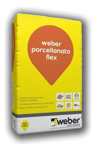 Pegamento Weber Flex Porcelanato Bolsa 30kg Piso S/piso 1ra!