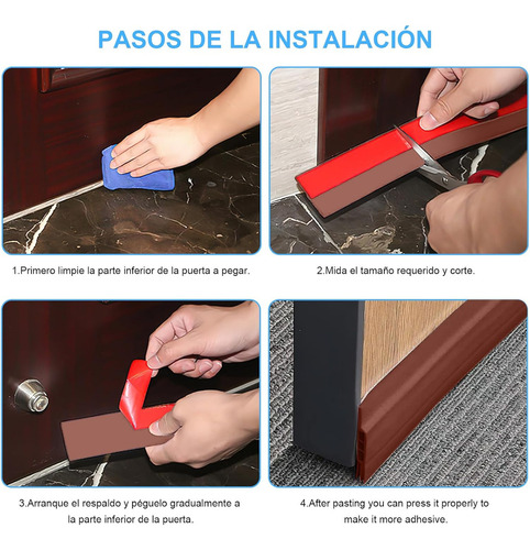 4pcs Sello Adhesivo Prueba De Polvo Para Puertas Y Ventanas Color Amarillo Amarillo
