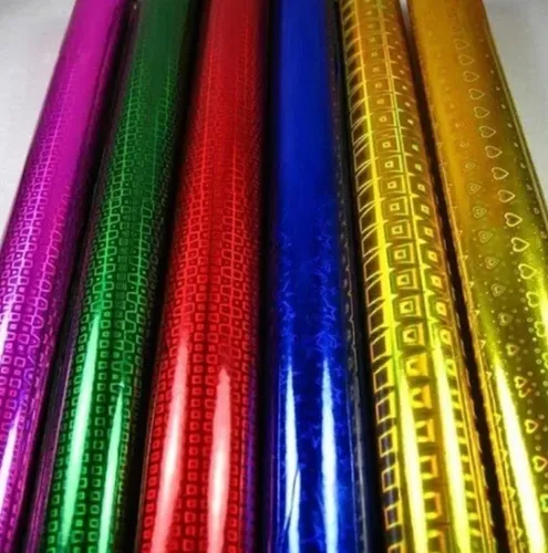 Papel Hologramico O Regalo Metalizado Morado X10 Und