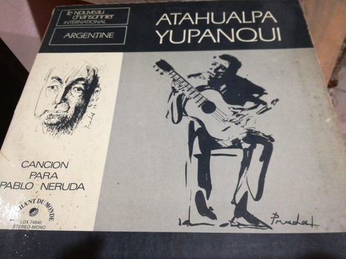 Atahualpa Yupanqui Canción Pablo Neruda Vinyl, Acetato Imp