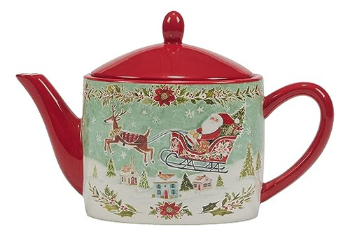 Tetera Navidad, 40 Onzas, Multicolor