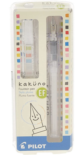 Pilot Kakuno Fountain Pen, Clear Barrel, Extra Fine [7kbn9yt