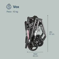Comprar Carriola Portabebe Bebesit Vox Travel System Carriola Baston Color Rosa Color del chasis Negro