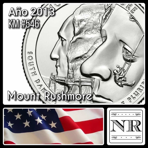 Estados Unidos - 25 Cents - Año 2013 - Mount Rushmore