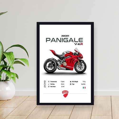 Cuadro 30x40 Moto Ducati Panigale V4r