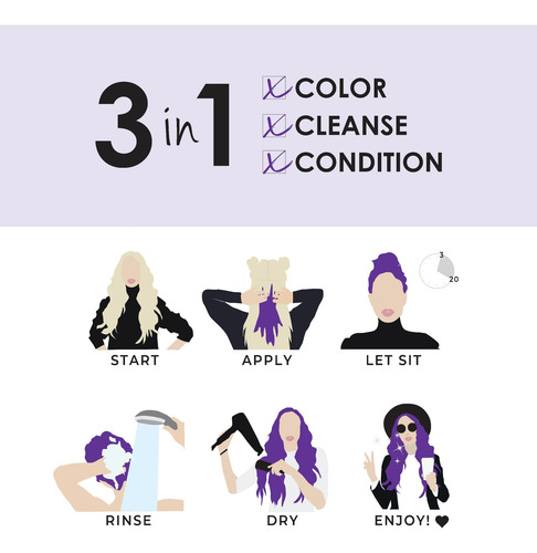 Tinte Para El Cabello Keracolor Clenditioner Purple 350 Ml S