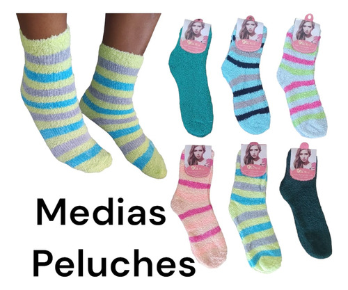 Medias Peluches Para Dama 6 Unidades 