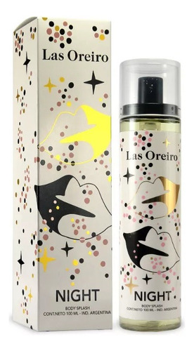 Body Splash Mujer Las Oreiro Night 100ml Floral Vainilla