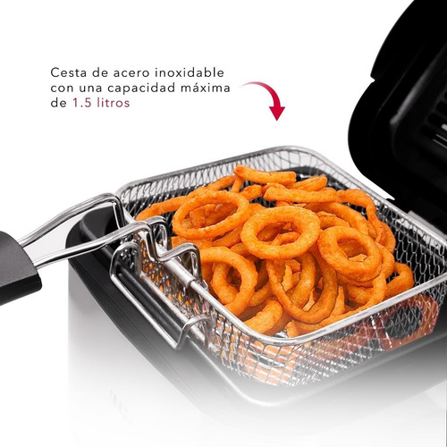 Freidora Acero Inoxidable Tapa Con Ventana 1.5 L Rca Plateado 60