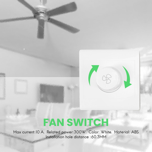 Ventilador De Techo Crystally-surface M Con Regulador De Vel