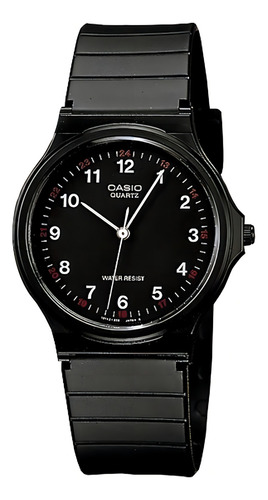 Reloj Pulsera Casio Mq-24-1bl Con Correa De Resina Color Neg