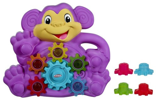Mono Stack 'n Spin Monkey Gears Juguete 9 Meses Playskool Color Violeta