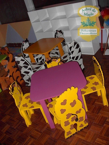 Imagen 4 de 10 de Mesas Para Niños En Madera - Dormitorios Infantiles