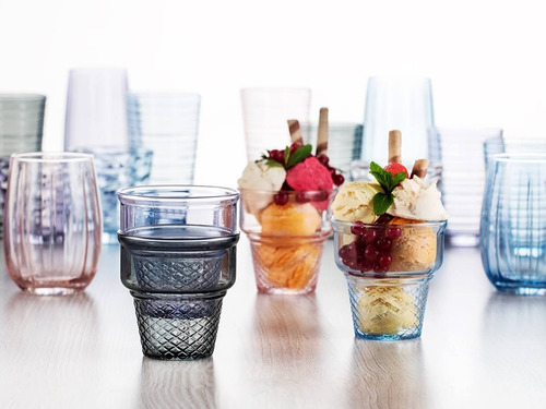 Imagen 3 de 3 de Compotera Recipiente Vaso Vidrio X 3 Unid Postre Helado Pas