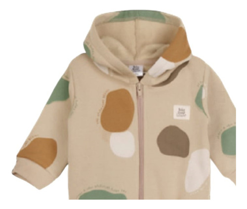 Campera Bebe Varon Con Capucha De Frisa T 12 A 24 Meses