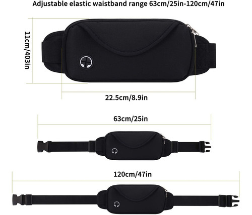Imagen 4 de 7 de Riñonera Deportiva Elástica E Impermeable Unisex Para Correr
