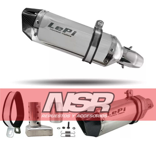 Escape Lepi T/akrapovic Pista Cbr Gsxr Fz R6 R1 Zx Nsr Motos