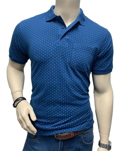 Polera Pique  Mario Haddad  Azul 