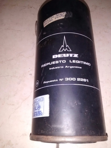 Filtro Aceite Motor Deutz F6l913/f4l913 (zanello Volvo Etc)