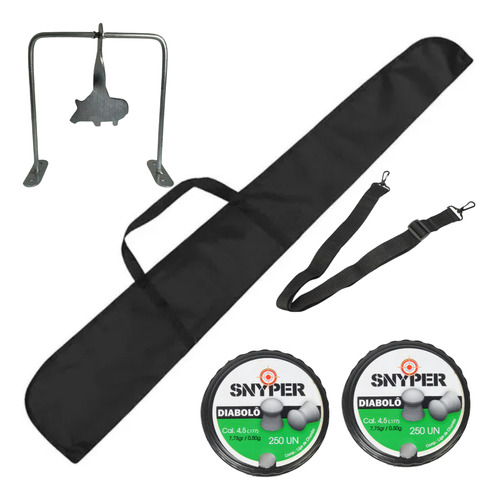 Kit Bandoleira Capa Alvo Javali 500un Chumbo Snyper Diabolo