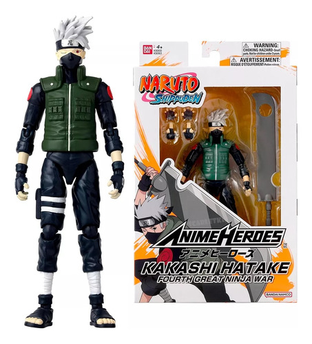 Naruto Shippuden Hatake Kakashi Anime Heroes Bandai Replay