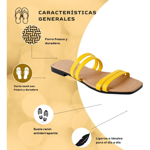 Sandalia De Piso Con Tiras Mujer Verano Casual Cómoda