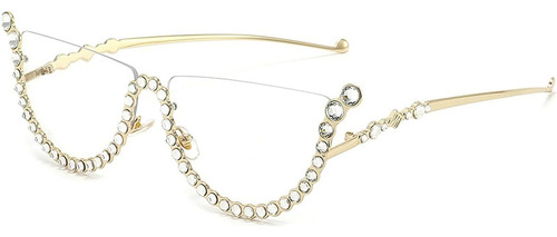Gafas De Sol Con Forma De Ojo De Gato Y Diamantes Para Mujer