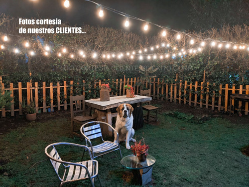 Imagen 6 de 10 de Extension Vintage Led Exteriores Bombillo Plastico G40