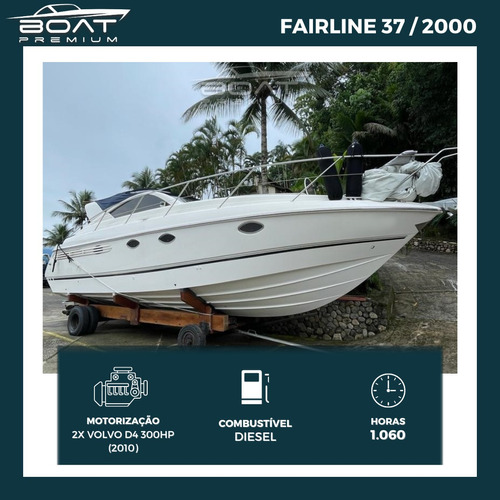 Lancha Fairline 37, 2000, D4 300hp (2010) Phantom Cranchi 